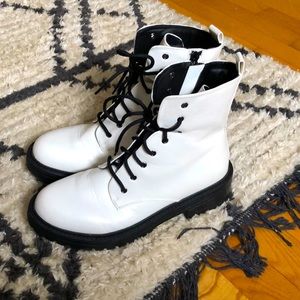 Madden girl white boots